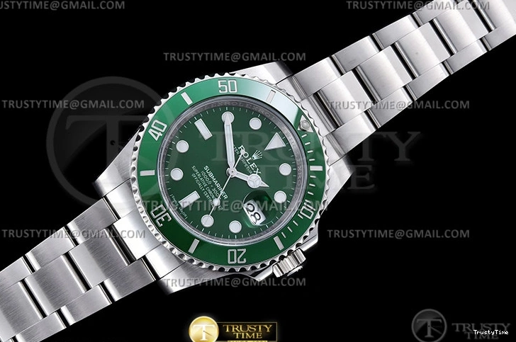 0302 ROLSUB0417B – Submariner 116610LV 904L SS SS Grn CLEAN V2 VS Stretchable 1048